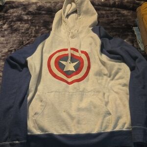 Marvel Red, Blue, and White Captain America Hoodie